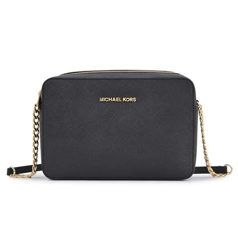 michael michael kors large ew crossbody bag black|Michael Kors Crossbody thick strap.